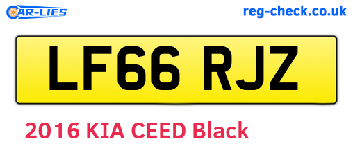 LF66RJZ are the vehicle registration plates.