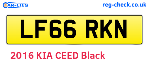 LF66RKN are the vehicle registration plates.