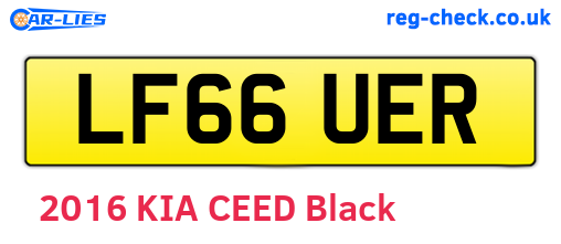 LF66UER are the vehicle registration plates.