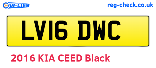 LV16DWC are the vehicle registration plates.