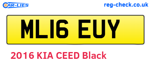 ML16EUY are the vehicle registration plates.