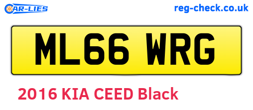 ML66WRG are the vehicle registration plates.
