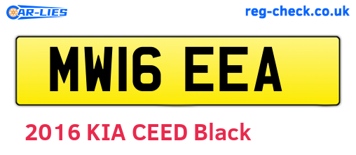 MW16EEA are the vehicle registration plates.