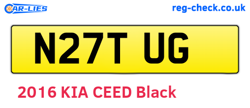 N27TUG are the vehicle registration plates.