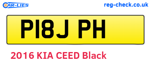 P18JPH are the vehicle registration plates.