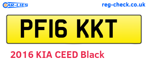 PF16KKT are the vehicle registration plates.