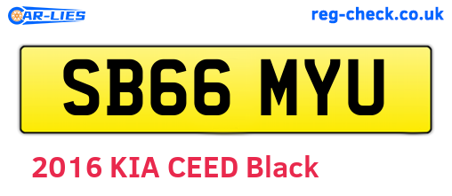 SB66MYU are the vehicle registration plates.