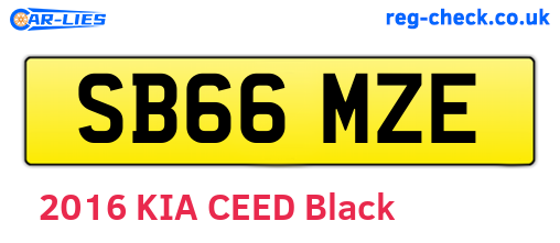 SB66MZE are the vehicle registration plates.