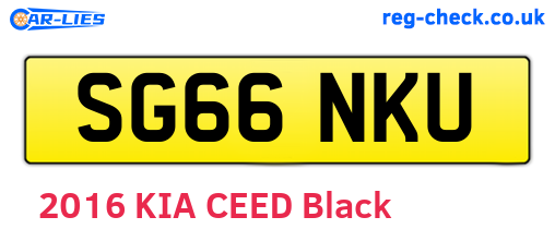 SG66NKU are the vehicle registration plates.