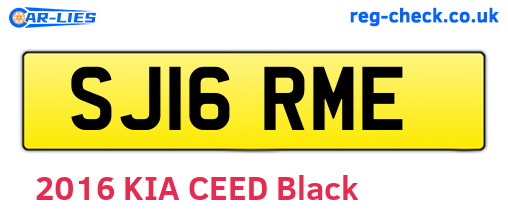 SJ16RME are the vehicle registration plates.