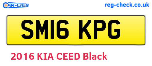 SM16KPG are the vehicle registration plates.