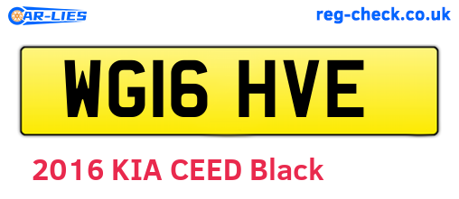 WG16HVE are the vehicle registration plates.