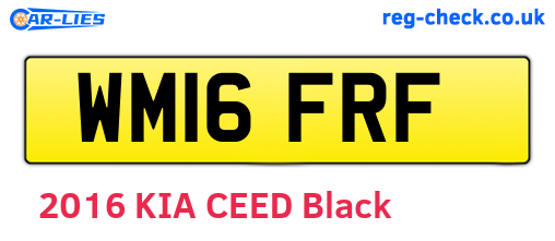 WM16FRF are the vehicle registration plates.