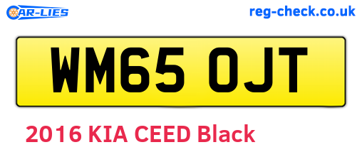 WM65OJT are the vehicle registration plates.