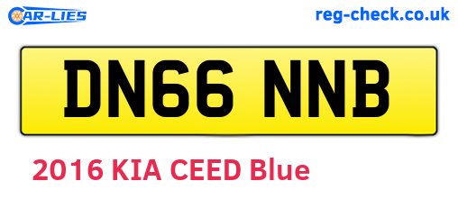 DN66NNB are the vehicle registration plates.