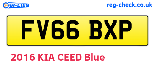 FV66BXP are the vehicle registration plates.