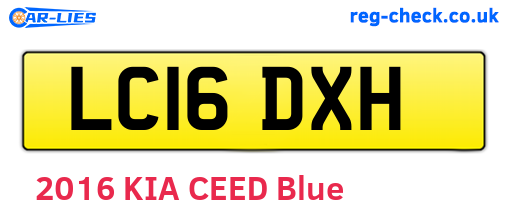 LC16DXH are the vehicle registration plates.