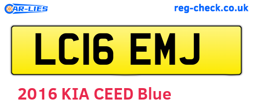LC16EMJ are the vehicle registration plates.