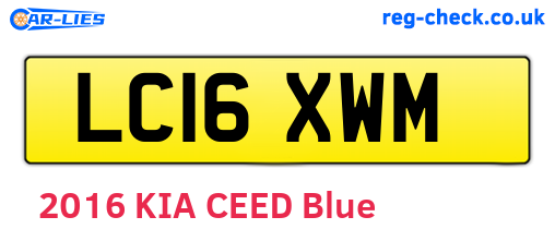 LC16XWM are the vehicle registration plates.