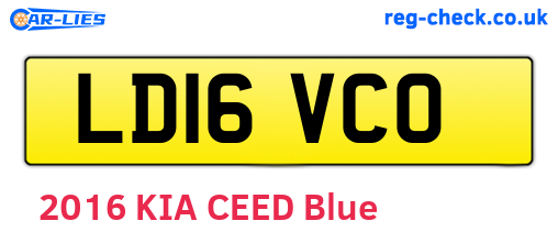 LD16VCO are the vehicle registration plates.