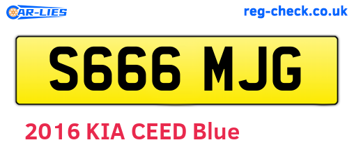 S666MJG are the vehicle registration plates.