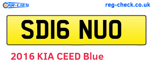 SD16NUO are the vehicle registration plates.