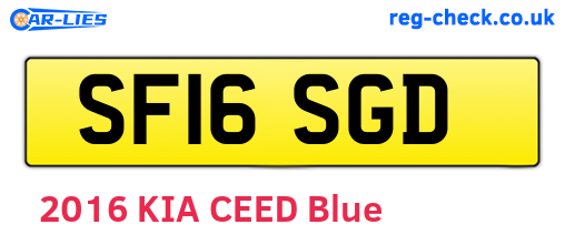 SF16SGD are the vehicle registration plates.