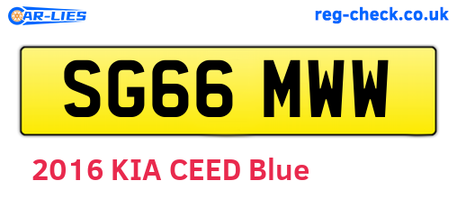 SG66MWW are the vehicle registration plates.
