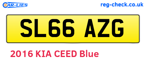 SL66AZG are the vehicle registration plates.