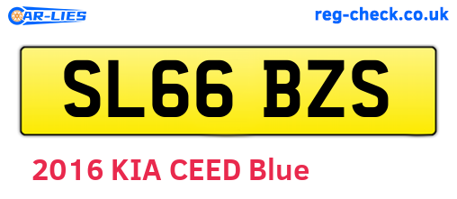 SL66BZS are the vehicle registration plates.