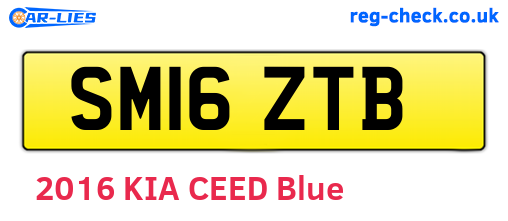 SM16ZTB are the vehicle registration plates.