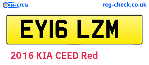 EY16LZM are the vehicle registration plates.