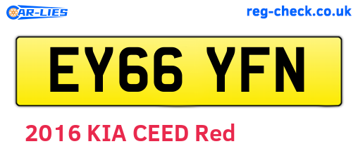 EY66YFN are the vehicle registration plates.