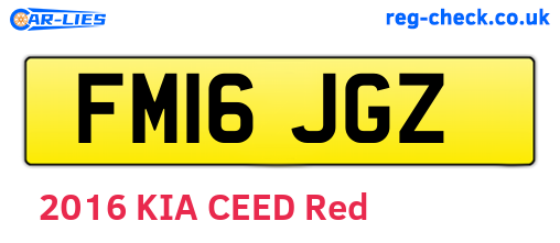 FM16JGZ are the vehicle registration plates.