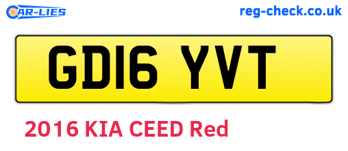 GD16YVT are the vehicle registration plates.