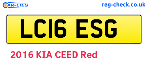 LC16ESG are the vehicle registration plates.