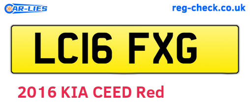 LC16FXG are the vehicle registration plates.