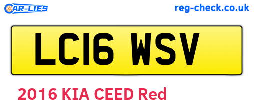 LC16WSV are the vehicle registration plates.