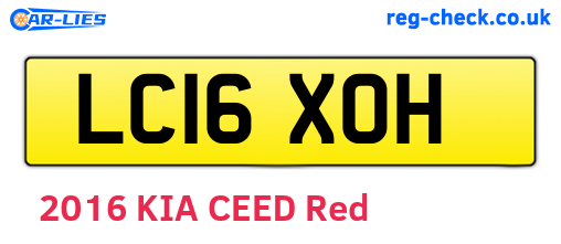 LC16XOH are the vehicle registration plates.