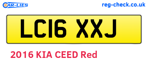 LC16XXJ are the vehicle registration plates.