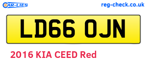 LD66OJN are the vehicle registration plates.