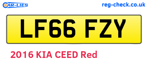 LF66FZY are the vehicle registration plates.
