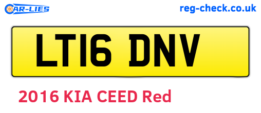 LT16DNV are the vehicle registration plates.