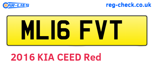 ML16FVT are the vehicle registration plates.