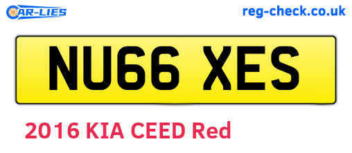 NU66XES are the vehicle registration plates.