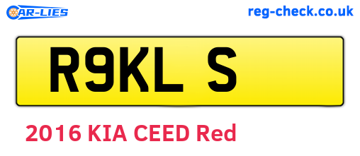 R9KLS are the vehicle registration plates.