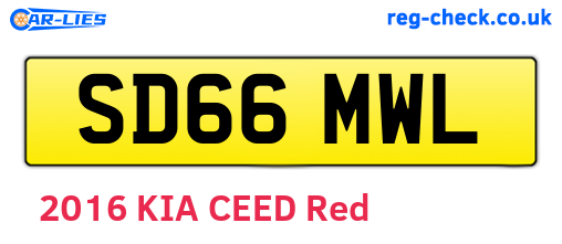 SD66MWL are the vehicle registration plates.