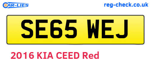 SE65WEJ are the vehicle registration plates.