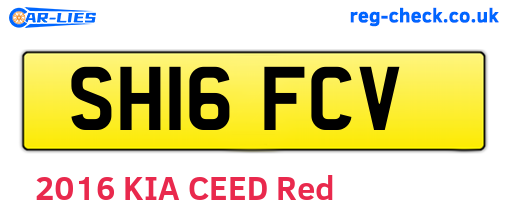 SH16FCV are the vehicle registration plates.