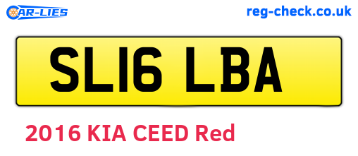 SL16LBA are the vehicle registration plates.